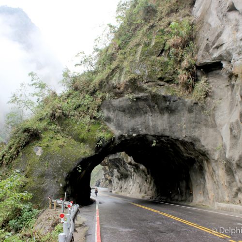 Road Under Moutain Rock Tawain