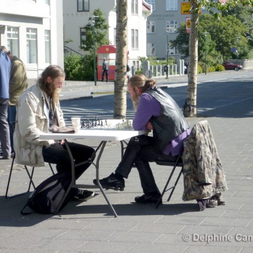 Man playing chess Reykjavik