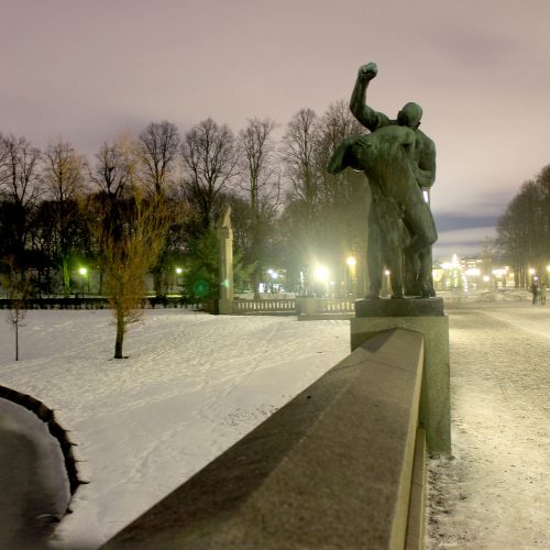 Frogner Park By Night Oslo