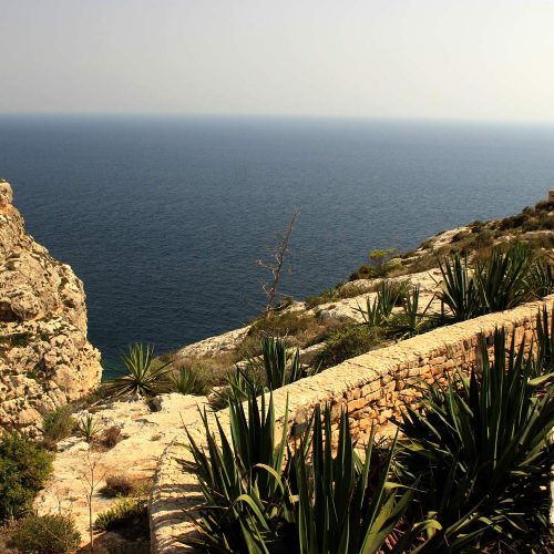 Blue Grotto View Fron Cliff