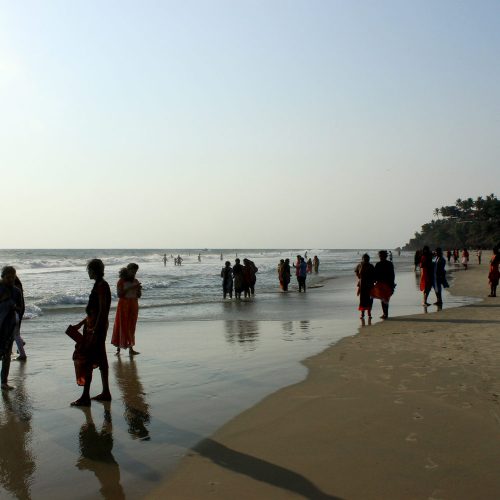 Indians On Varkala Beach