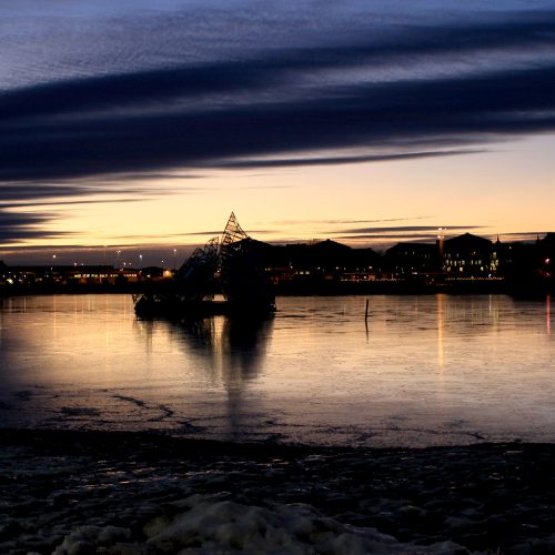 Sunset Night Harbour Oslo