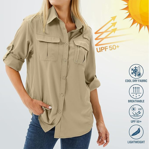 Women-UPF-50-Long-Sleeve-UV-Sun-Protection-Safari-Shirts